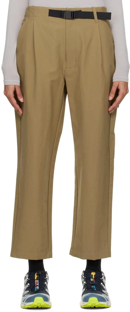 Goldwin Khaki One Tuck Pants 1