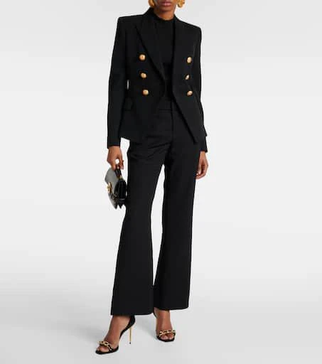 Balmain Virgin wool flared pants 2