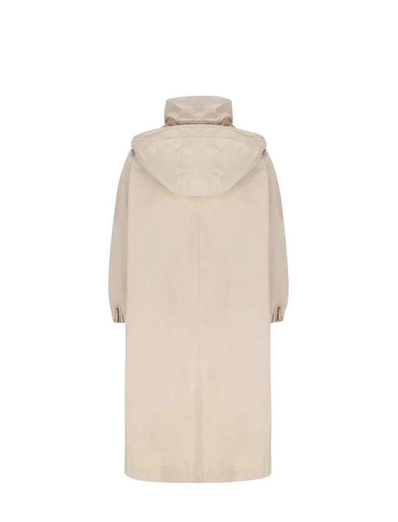 Brunello Cucinelli Women's Hooded Long Sleeved Parka In Soft Stone 3