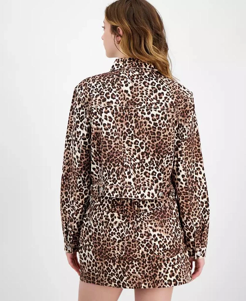 Ultra Flirt Juniors' Cotton Leopard-Print Twill Jacket 4