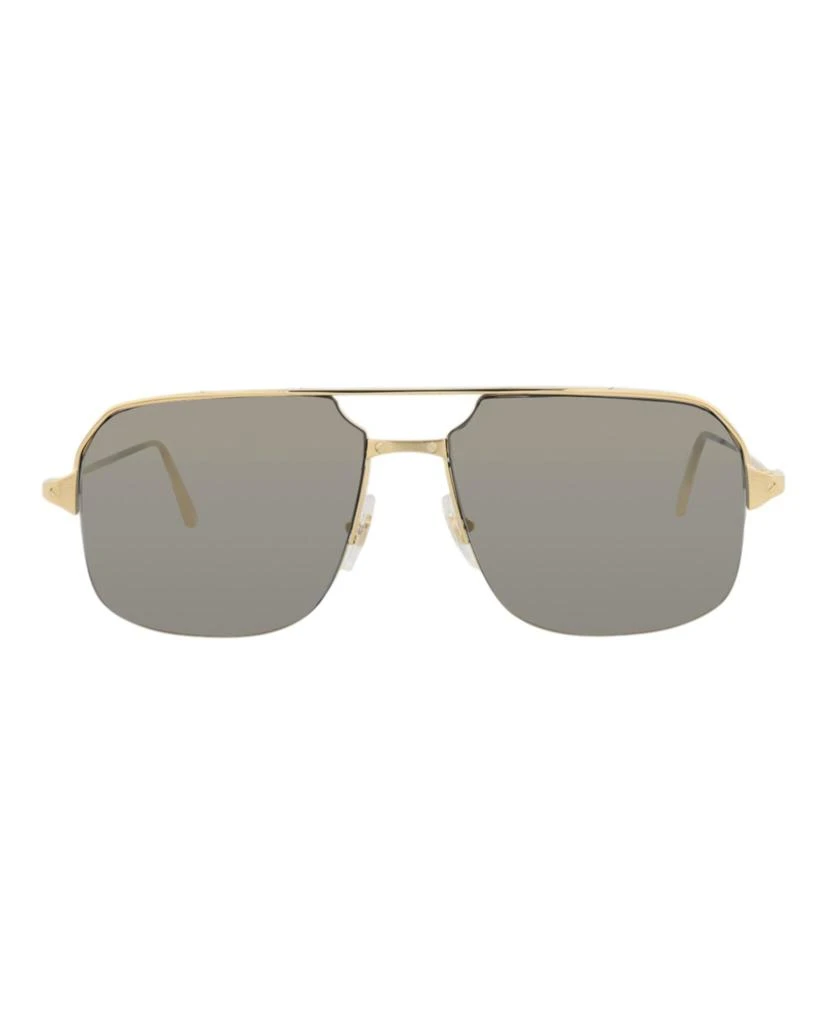 Cartier Aviator-Frame Metal Sunglasses