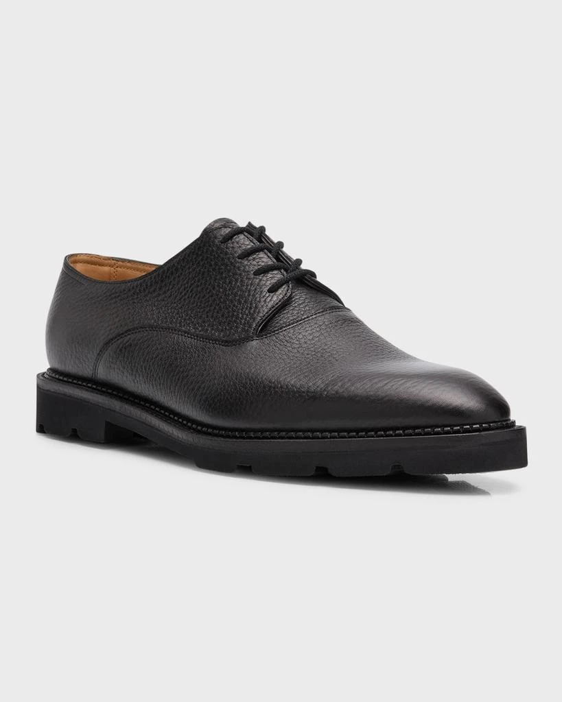 John Lobb Men's Zennor Grained Leather Derby Shoes 2