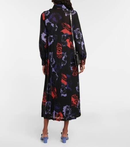 Salvatore Ferragamo Floral wool-blend midi dress 3