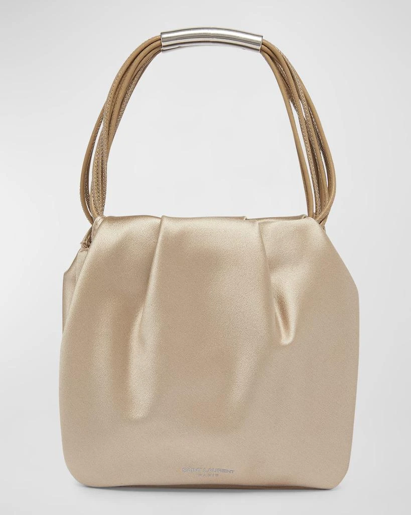 Yves Saint Laurent Mini Pochon Satin Top-Handle Bag 1