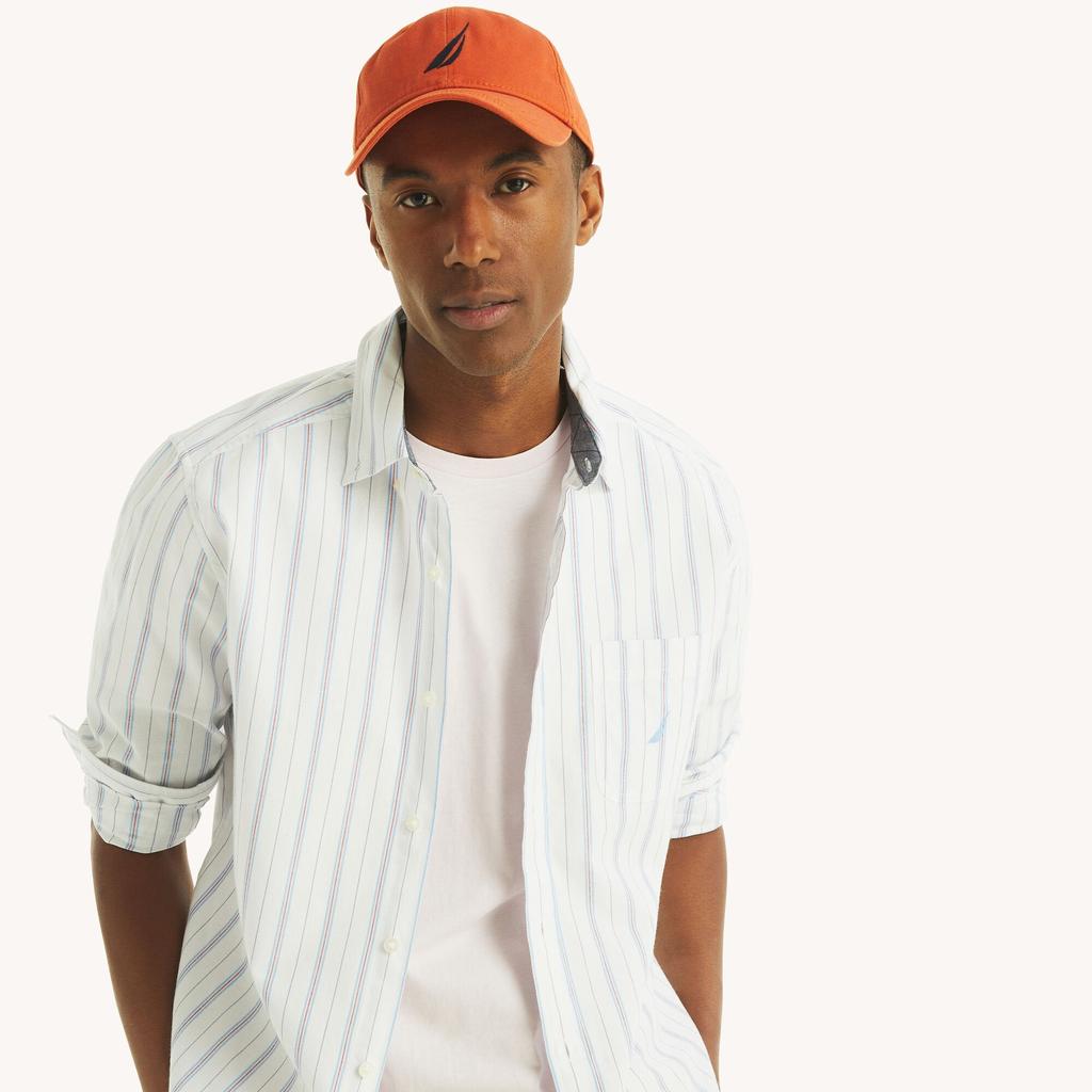 Nautica Mens Striped Oxford Shirt