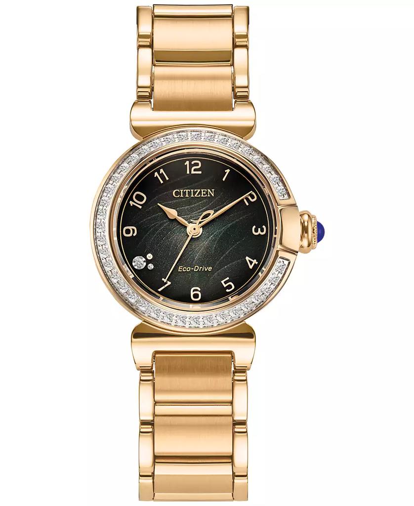 Citizen Eco-Drive Women's Diamond (1/6 ct. t.w.) Rose Gold-Tone Stainless Steel Bracelet Watch 26mm