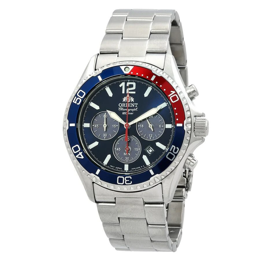 Orient Star Mako Solar Chronograph Blue Dial Men's Watch RA-TX0201L10B 1