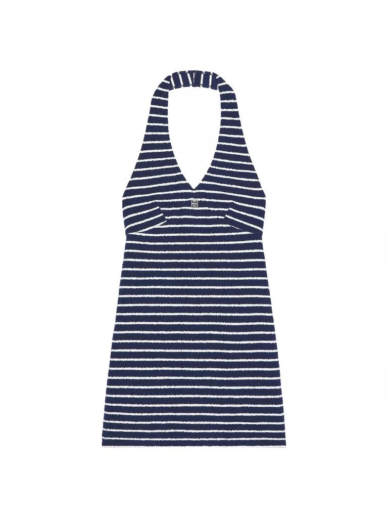 Givenchy Striped Dress in Cotton Toweling with 4G Detail 1