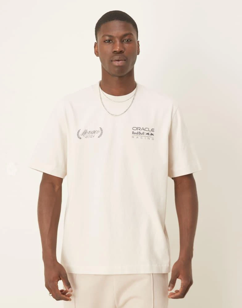 Abercrombie & Fitch Abercrombie & Fitch premium red bull racing back print t-shirt in white 3