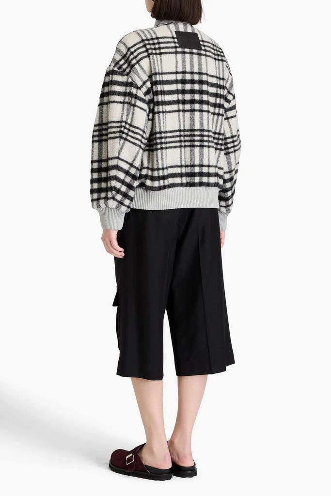 JW ANDERSON Checked brushed wool-blend felt bomber jacket 3