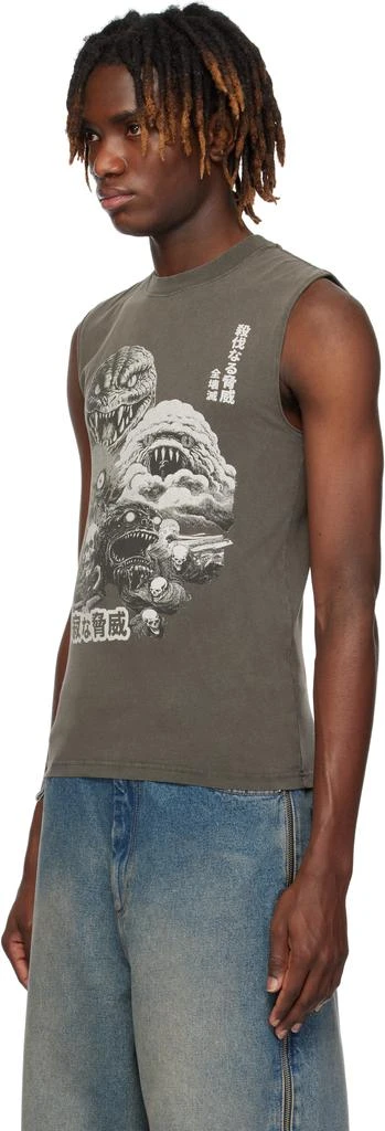 LU'U DAN Gray Sleeveless T-shirt 4