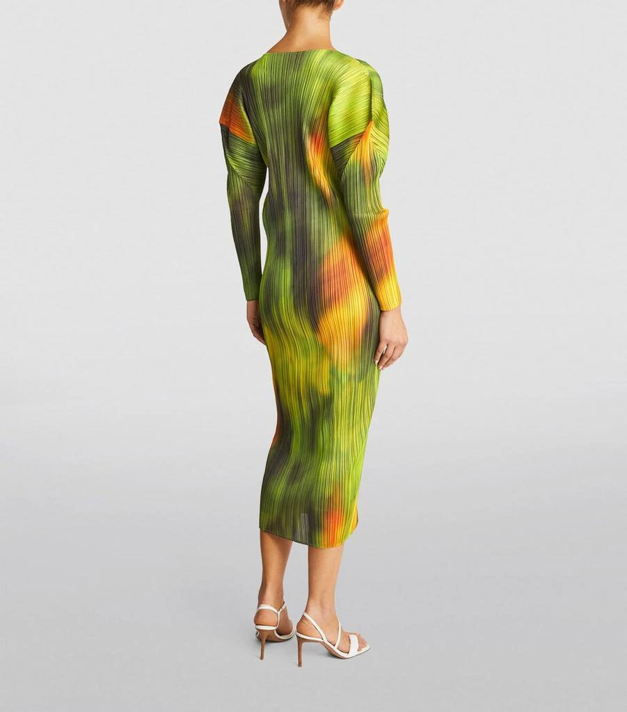 Pleats Please Turnip & Spinach Midi Dress 3