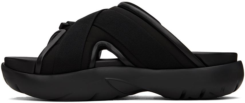 Bottega Veneta Black Snap Slide Sandals - Shoes - Free