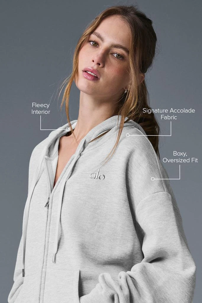 Alo Accolade Full Zip Hoodie - Macadamia 2