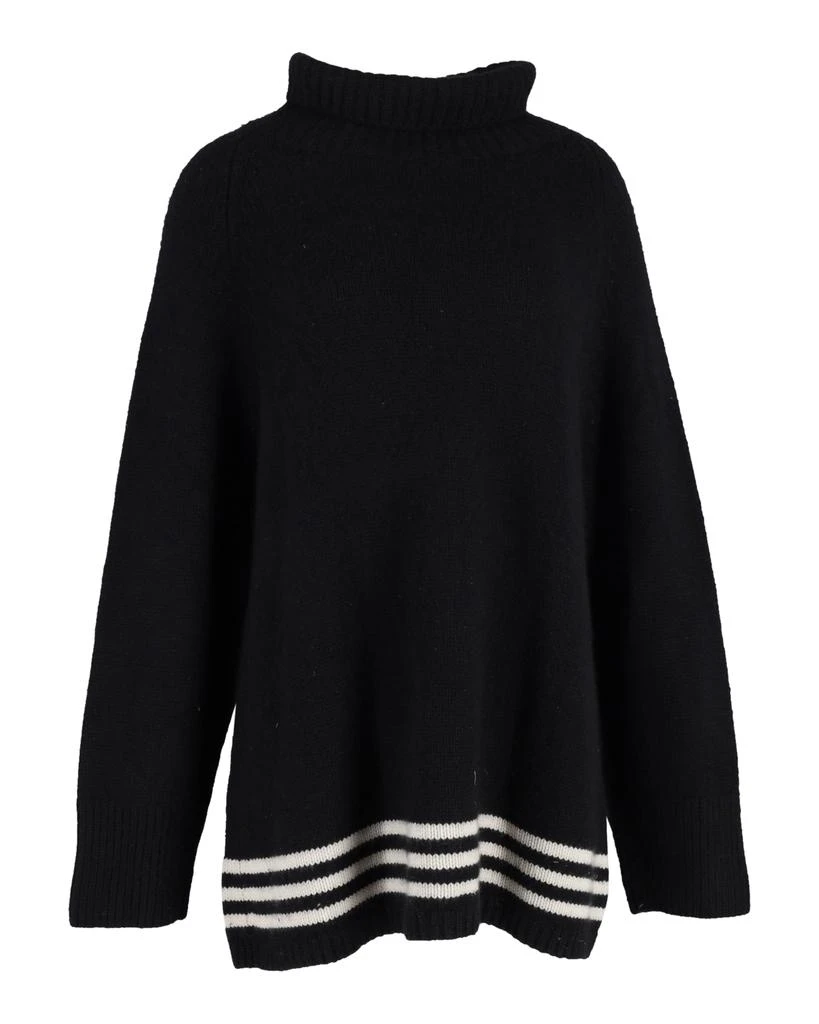 Khaite Turtleneck Sweater in Black Wool 1