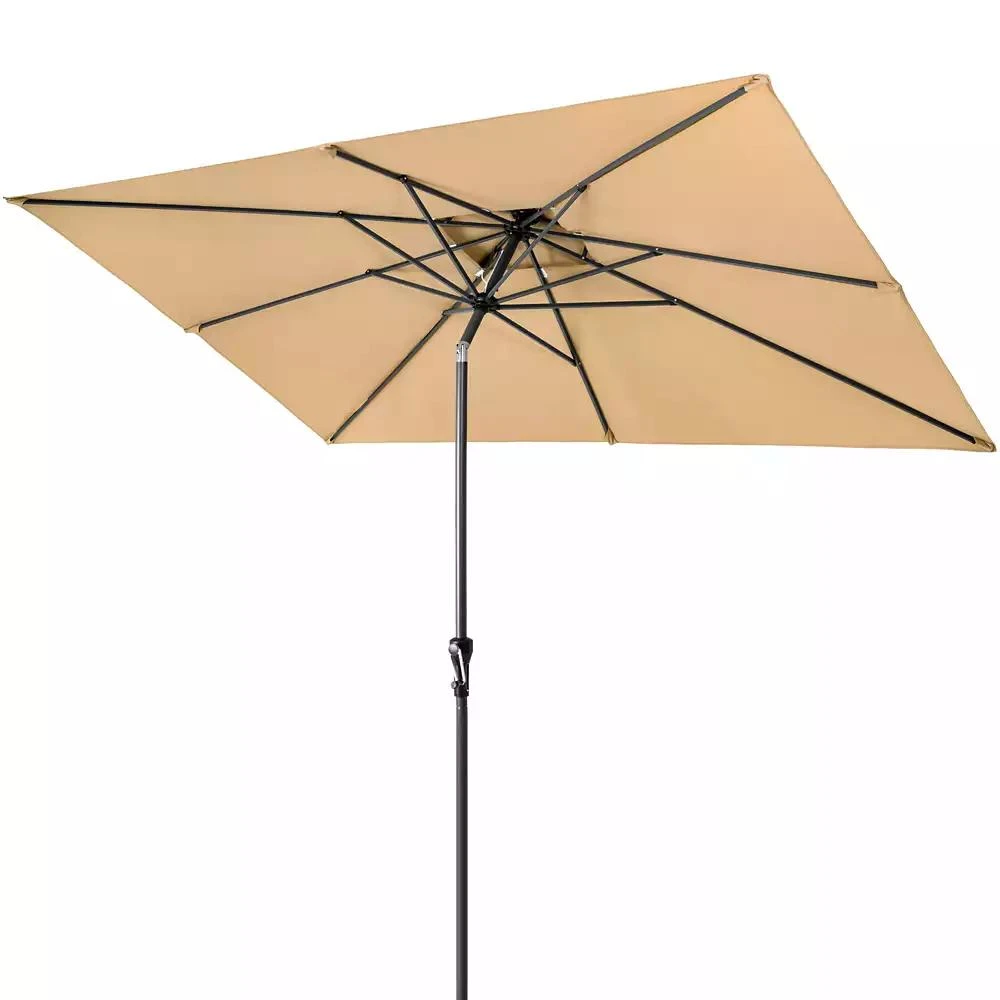 Slickblue Rectangular Patio Umbrella with Stand – Adjustable Tilt for Backyard 
Deck