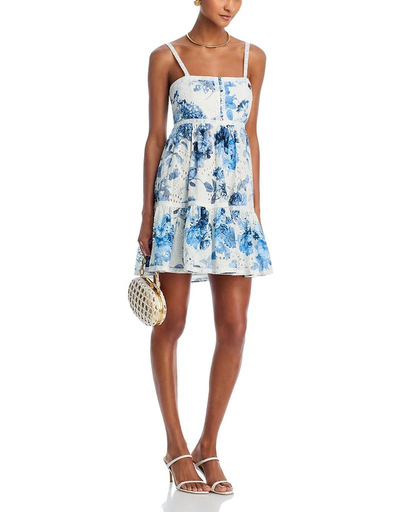 Alice + Olivia Fallon Square Neck Babydoll Dress 3