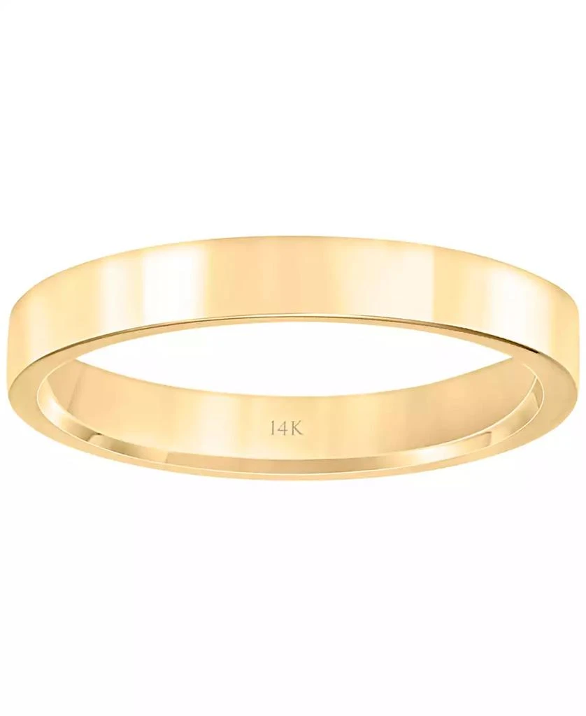 Macy's Flat Profile Comfort Fit Wedding Band in 14k Gold 4