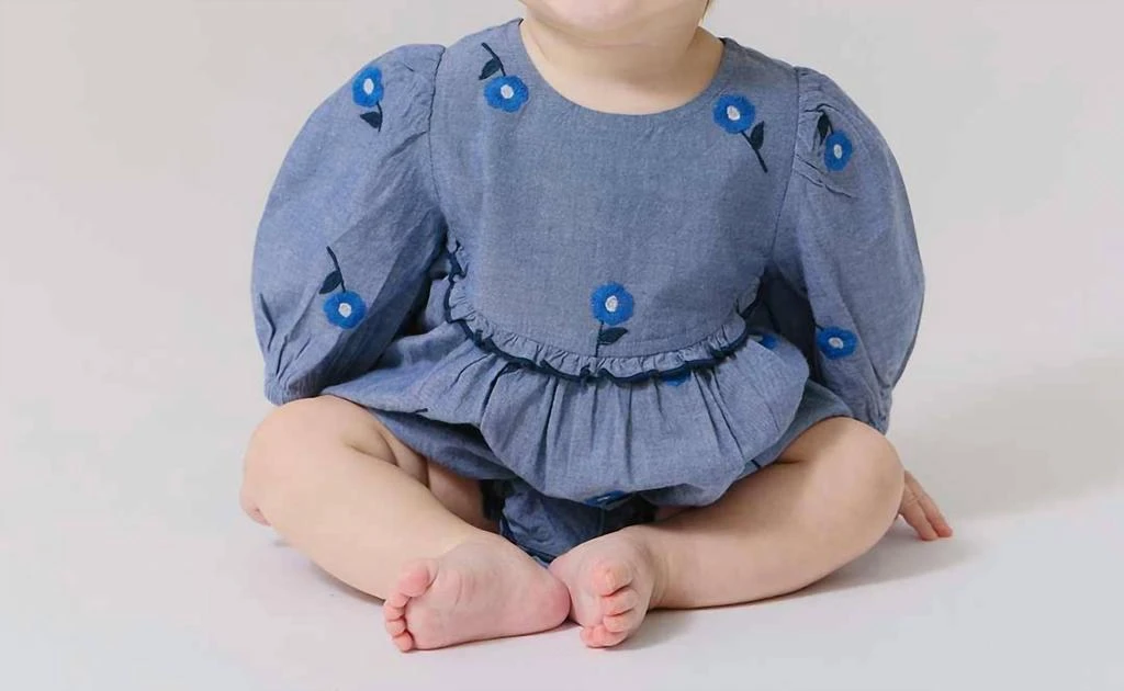 PINK CHICKEN Pink Chicken - Baby Girls Rowan Bubble Romper