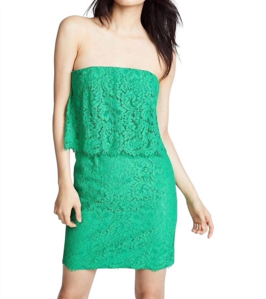 BB Dakota Bb Dakota - Cici Lace Scalloped Strapless Mini Dress