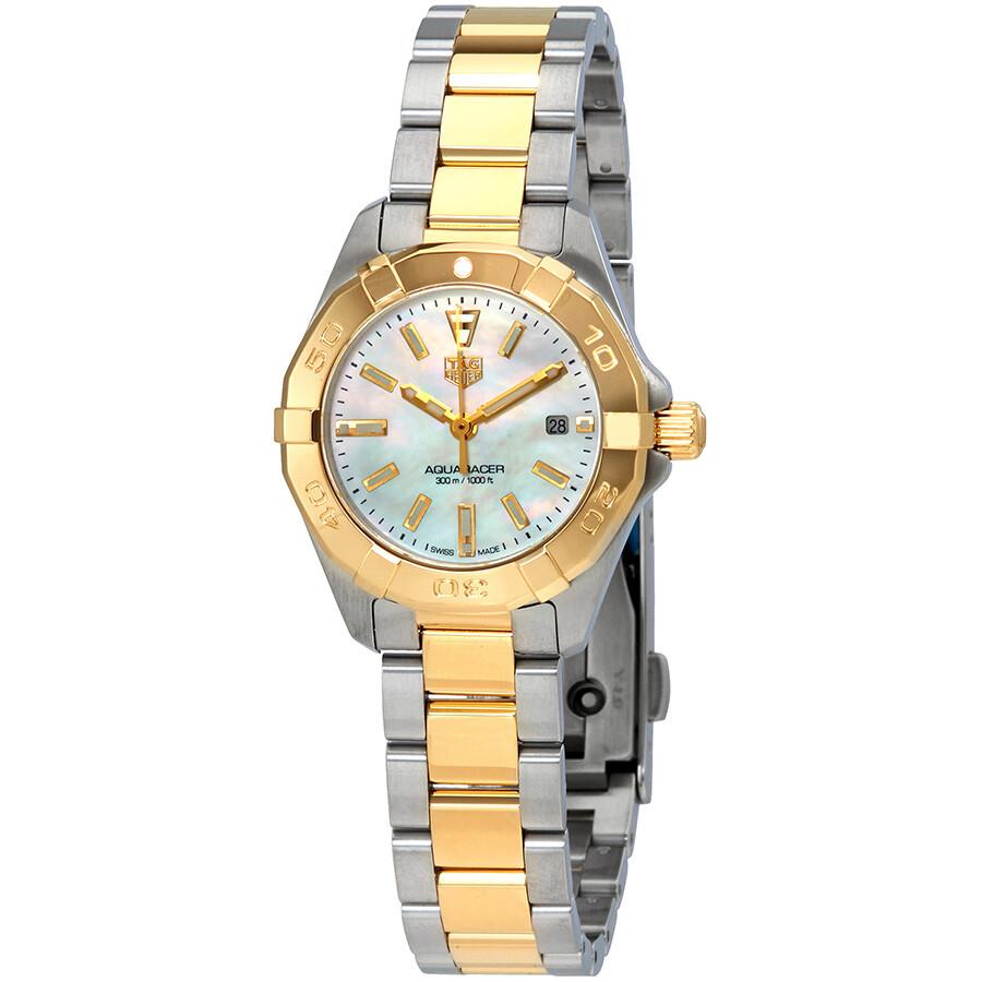 Tag Heuer Aquaracer White Mother of Pearl Dial Ladies Watch WBD1420.BB0321