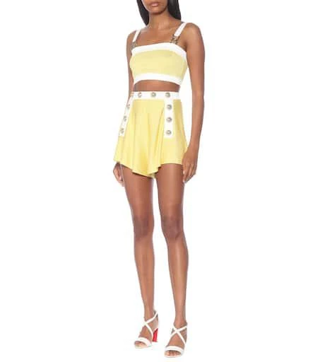 Balmain High-rise knit shorts 2