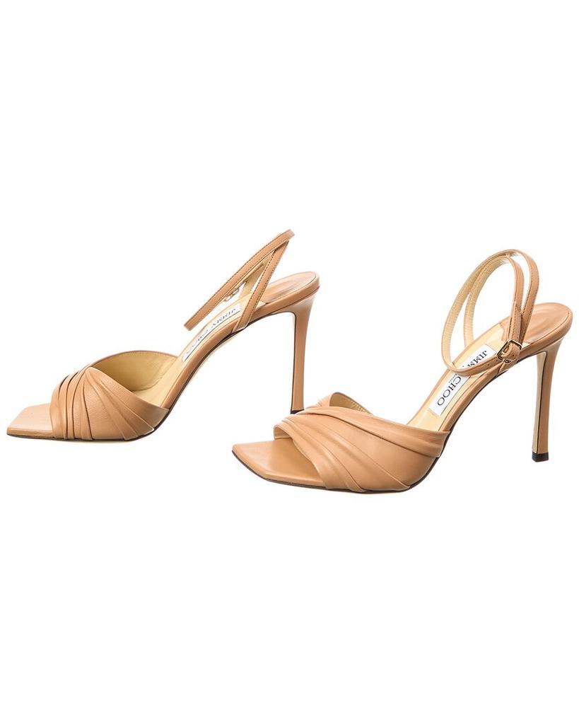 Jimmy Choo Basil 95 Leather Sandal (Authentic Pre-Owned)