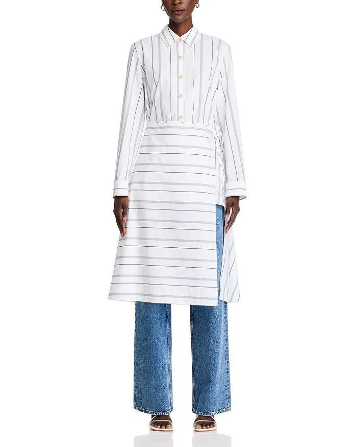 ROSETTA GETTY Asymmetric Apron Shirt Dress 7