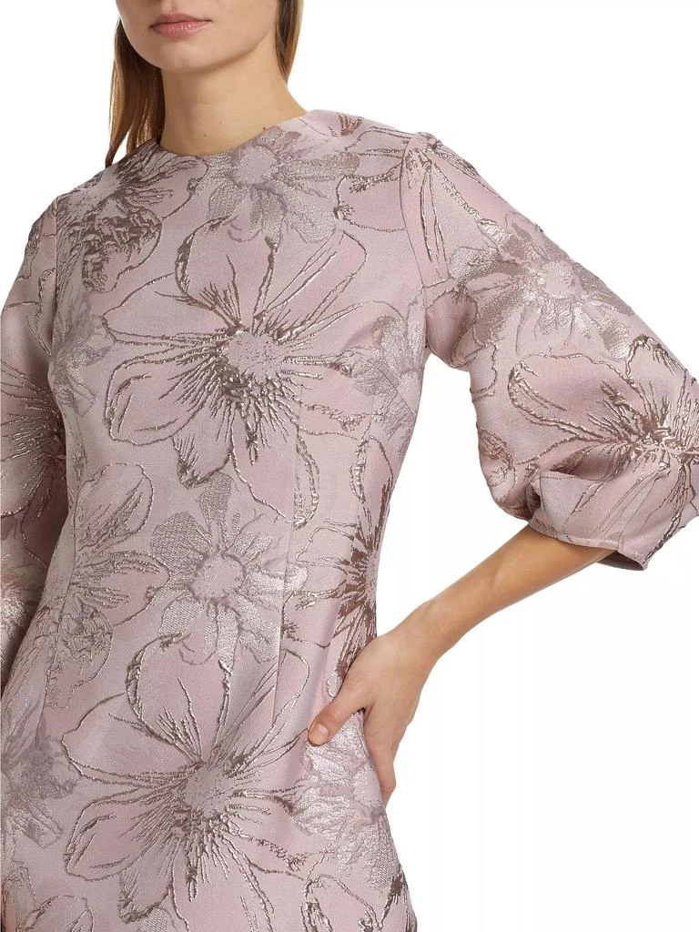 Teri Jon Floral Jacquard A-Line Dress 6