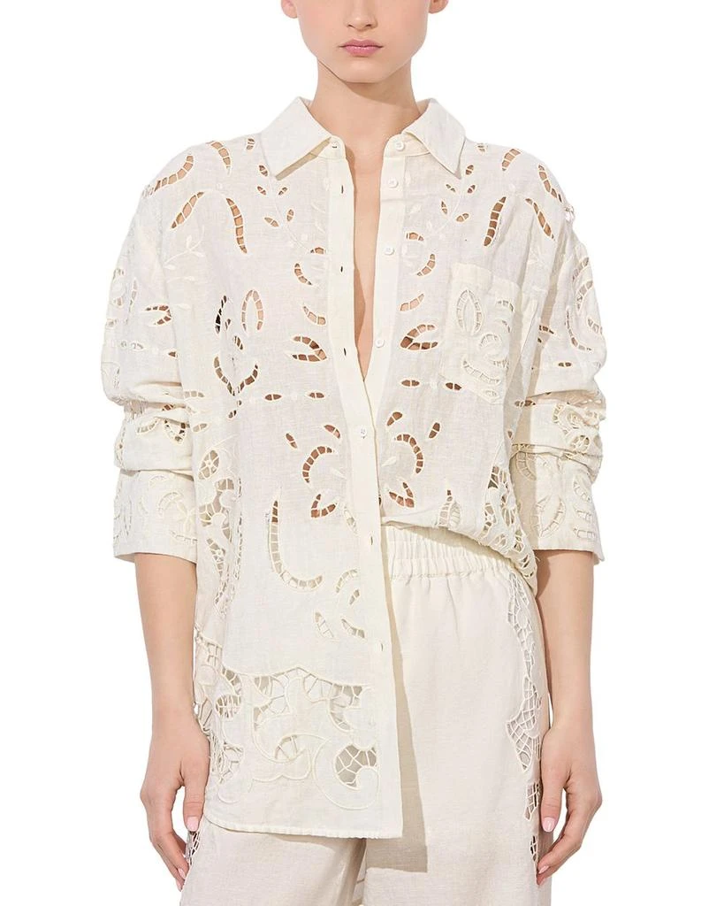 Alice + Olivia Finely Laser Cut Shirt 1