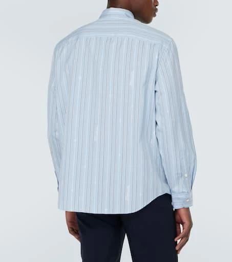 Versace Striped cotton poplin shirt 4