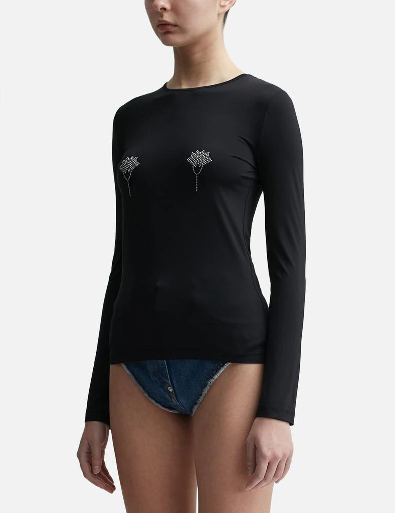 pushBUTTON Carnation Cubic Jersey Top 2
