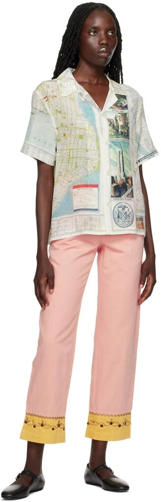 Bode Multicolor New York City Map Shirt 4