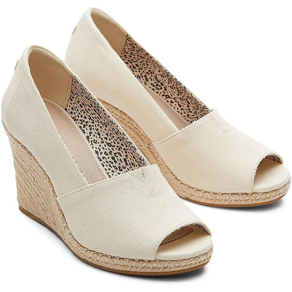 TOMS Michelle Womens Padded Insole Canvas Espadrilles 1