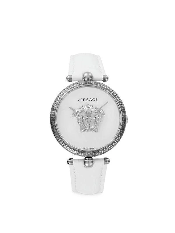 Versace 39MM Stainless Steel
Croc Embossed Leather Strap Watch 1