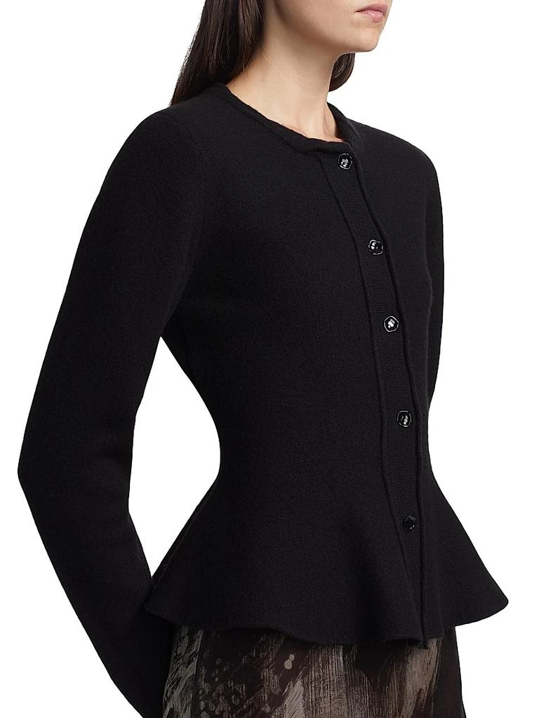 Jason Wu Boiled Wool Peplum Cardigan 6