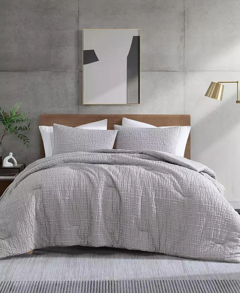 Kenneth Cole Serenity Wavy Lines Embossed 3-Pc. Comforter Set 4