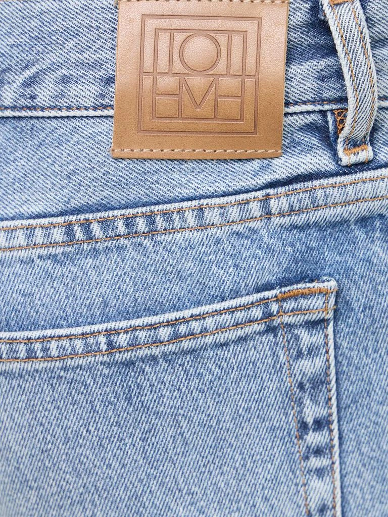 Totême Low Rise Straight Cotton Denim Jeans 4