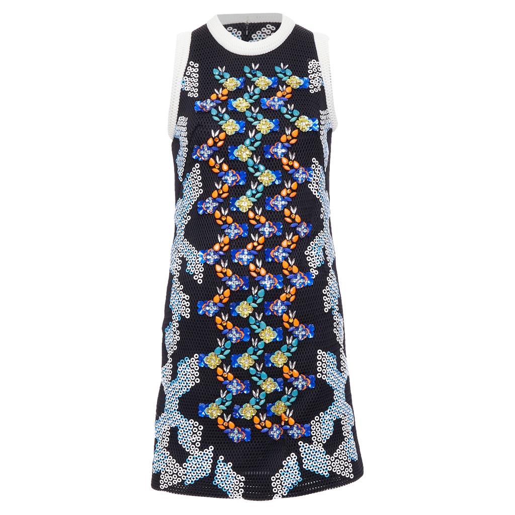 PETER PILOTTO Bead Embellished Mesh Mini Dress