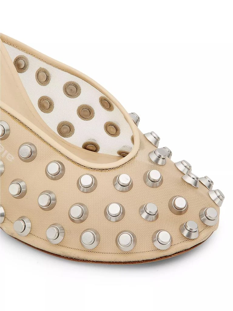 Alexander Wang Rhodes 105MM Studded Mesh &amp; Leather Mules 4