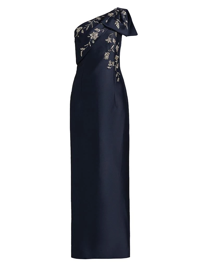 sachin and babi one shoulder dress SACHIN BABI Women's Bonnie Satin One-Shoulder Gown - Steel Blue