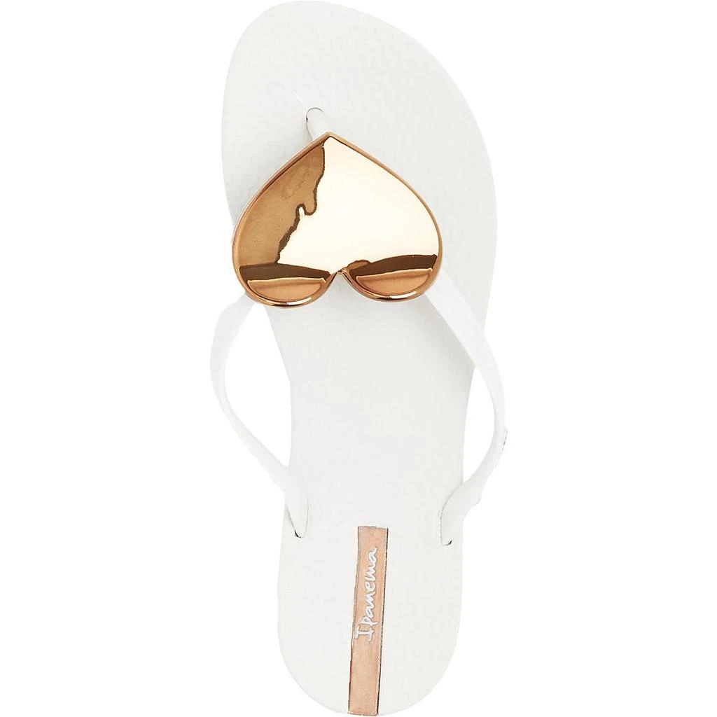Ipanema Wave Heart Womens Metallic Thongs Flip-Flops 2