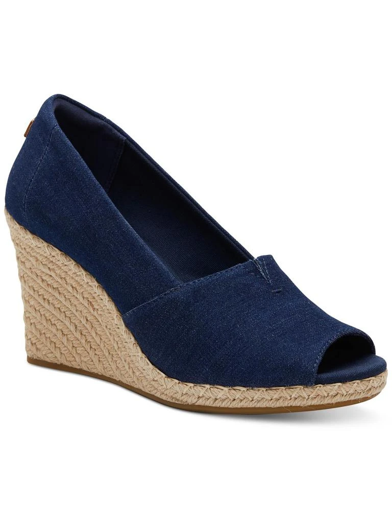 TOMS Michelle Womens Canvas Slip On Espadrilles 8
