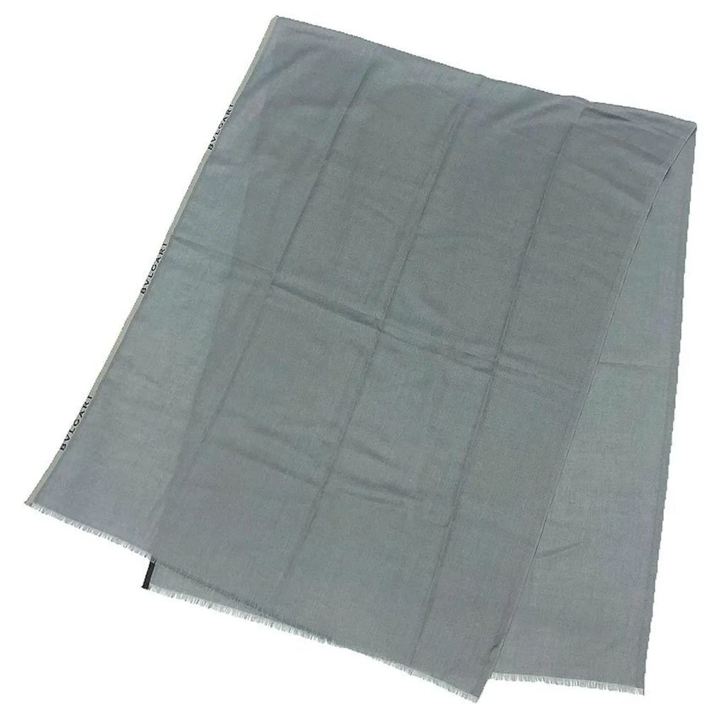 BVLGARI blue Cashmere Wool Silk Cotton Shawl (Pre-Owned)