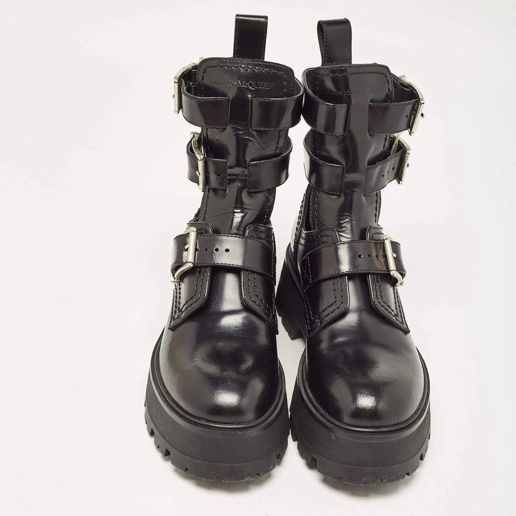 Alexander McQueen Alexander McQueen Black Leather Rave Buckle Ankle Boots Size 37.5 3