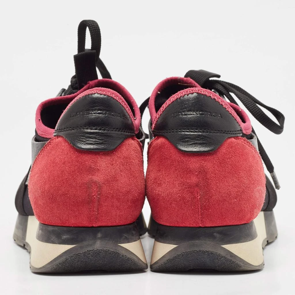 Balenciaga Balenciaga Black/Pink Leather and Mesh Race Runner Sneakers Size 39 5