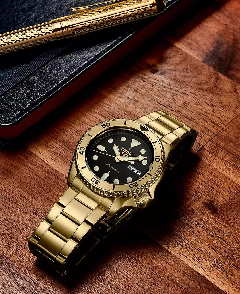 Seiko Men's Automatic 5 Sports Gold-Tone Stainless Steel Bracelet Watch 43mm 4