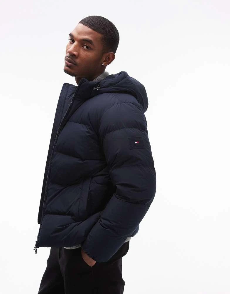 Tommy Hilfiger Tommy Hilfiger down hooded puffer jacket in navy 1