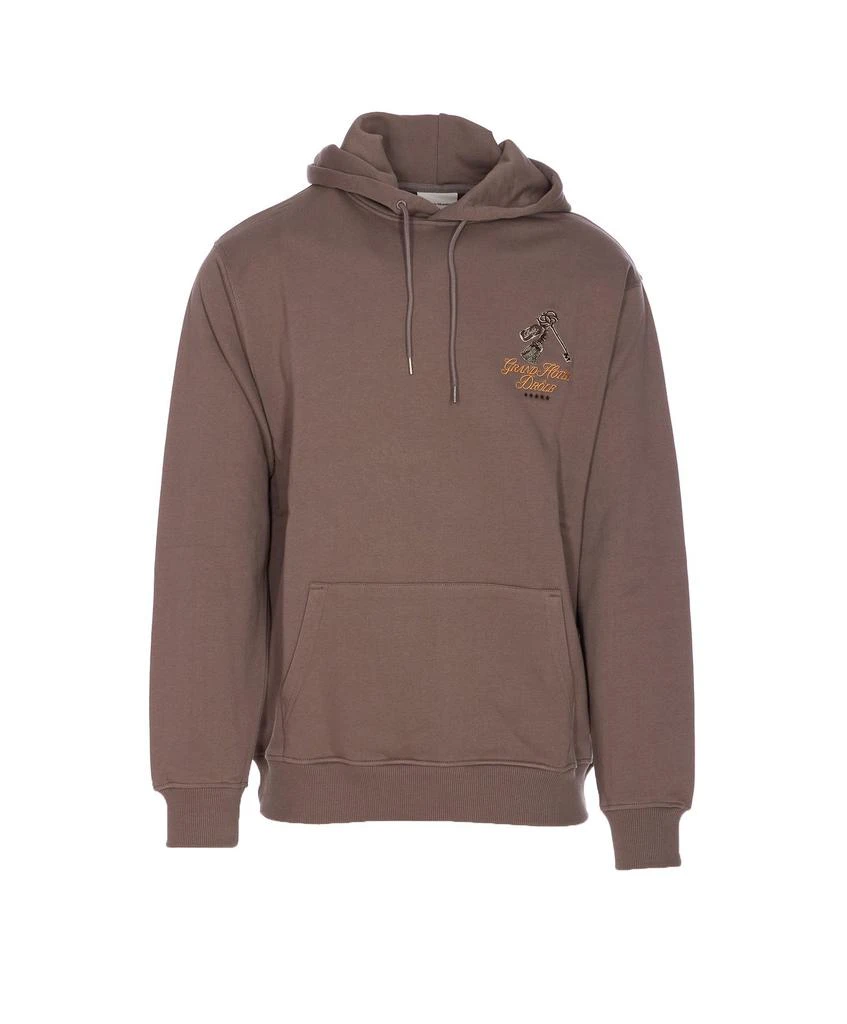 Drôle de Monsieur Drôle de Monsieur Logo Embroidered Drawstring Hoodie 1