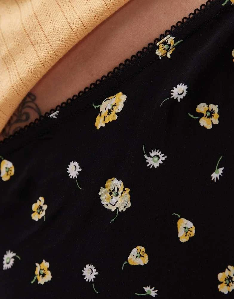 Topshop Topshop maxi skirt in yellow ditsy print 5